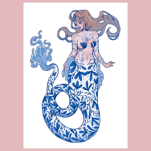 Porcelain Mermaid I | Print
