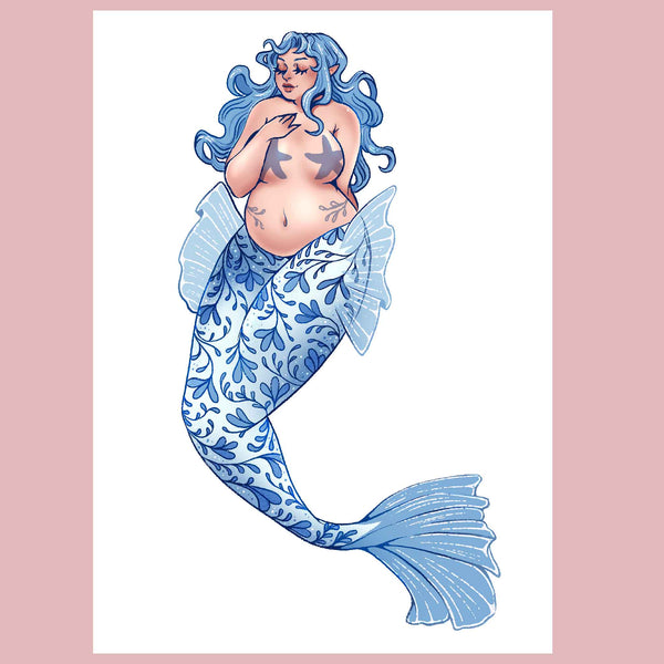 Porcelain Mermaid II | Print